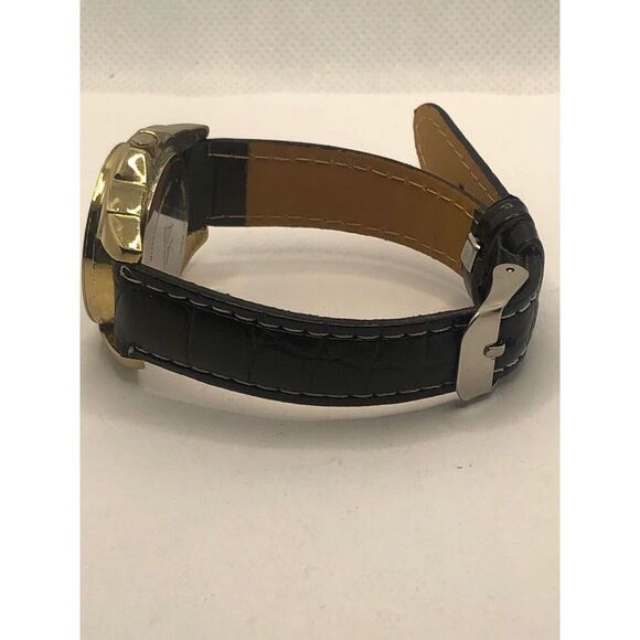 Anne Klein Unisex Black Leather Analog Red Dial Quartz Genuine Wrist Watch OP283 - Picture 8 of 9